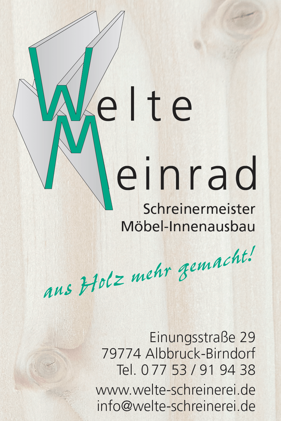 Logo Schreinerei Meinrad Welte